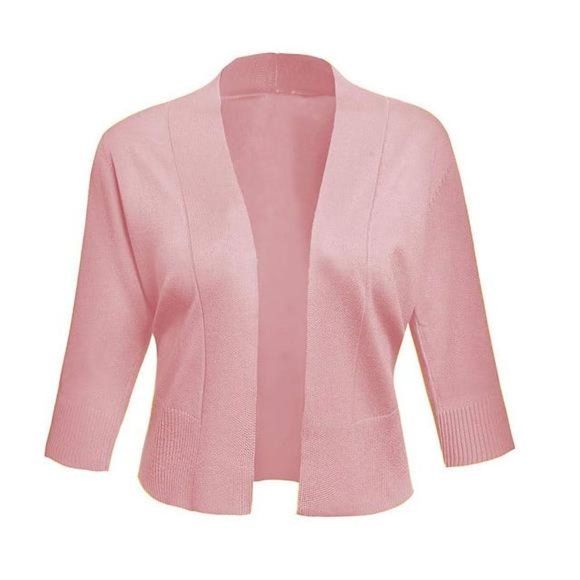 Women's Sleeve Cropped Cardigans Jackets Open Front Short Shrugs for Dresses - Picture 5 of 8